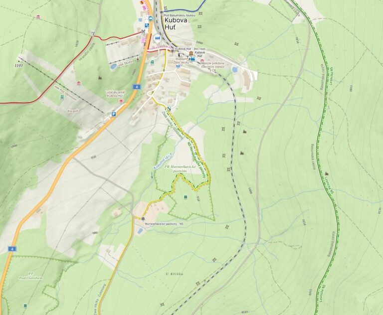 Mapka naučné stezky Hornovltavicke pastviny