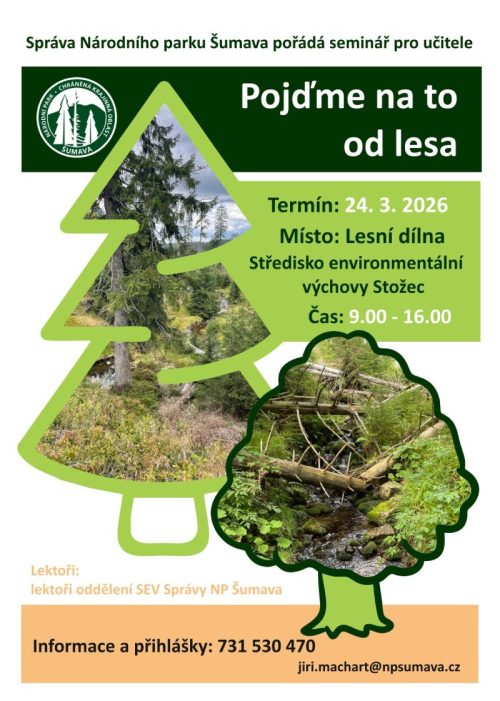 Plakátek . pozvánka na seminář Pojďme na to od lesa 24_03_2026